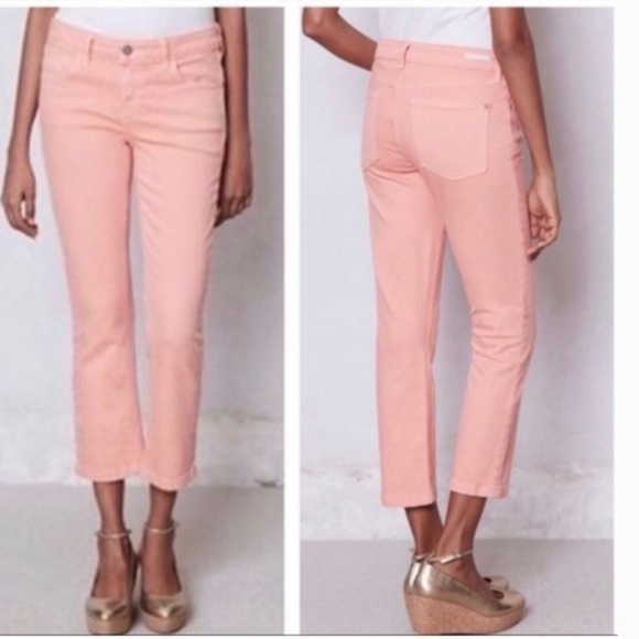 Pilcro & The Letterpress Pink Cropped Stet Jeans - Picture 3 of 15